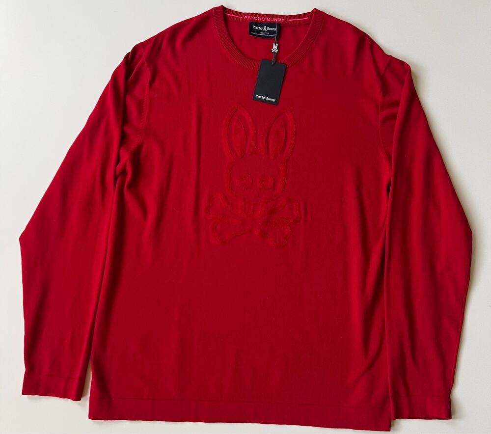 Psycho Bunny Men’s Size 3XL Cory Chainstitch Cotton Sweater
